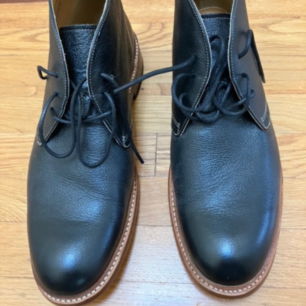 Like New Stacy Adams Madison II Men's Plain Toe Leather Chukka Boot Blk Size 11D